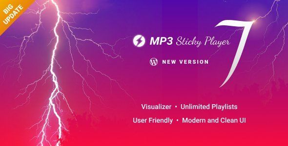 MP3 Sticky Player Wordpress Plugin Android Music &amp; Video streaming Mobile App template
