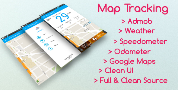 Map Tracking with Admob version 3.0 Android  Mobile App template