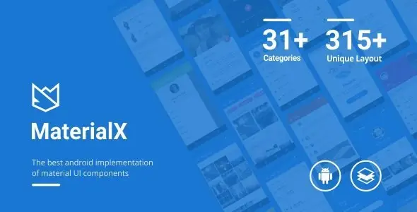 MaterialX - Android Material Design UI Components 2.7 Android  Mobile App template