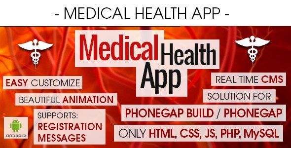 Medical Health App With CMS - Android Android  Mobile App template