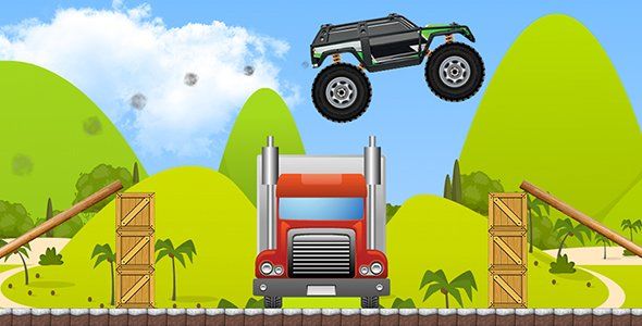 Monster Truck with AdMob and Leaderboard Android Game Mobile App template