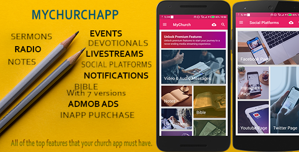 My Church App - connect your church to a mobile world. Flutter Chat &amp; Messaging Mobile App template