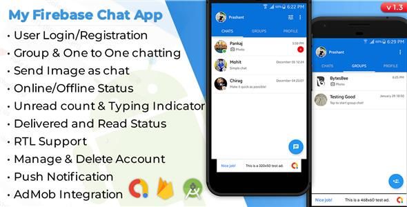 My Firebase Chat Android Chat &amp; Messaging Mobile App template