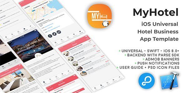 MyHotel | iOS Universal Hotel App Templates (Swift) Android Ecommerce Mobile App template