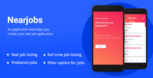 Near jobs Android  Mobile App template