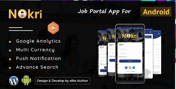 Nokri - Job Board Native Android App Android  Mobile App template