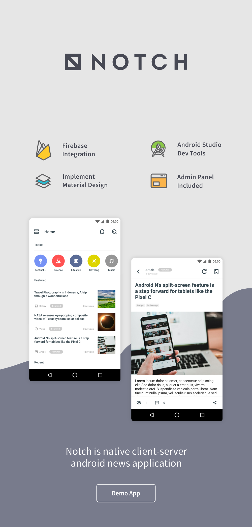 Notch - Android News Application 2.0 - 1
