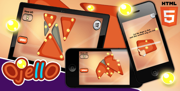 Ojello - HTML5 Puzzle Game Android Game Mobile App template