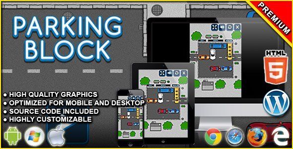 Parking Block - HTML5 Puzzle Game Android Game Mobile App template