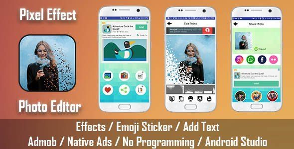 Pixel Effect - Photo Editor Android Utilities Mobile App template