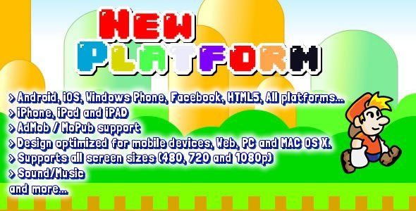 Platform 2D Game Starter Kit Android Game Mobile App template
