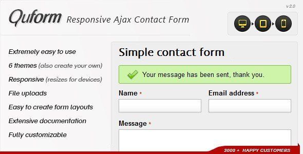 Quform - Responsive Ajax Contact Form Android  Mobile App template