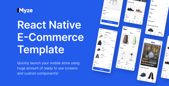 React Native E-commerce App Template with Figma React native Ecommerce Mobile App template