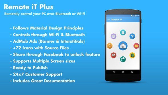 Remote iT Plus 2.0 - Control your PC + Admob + Share Android Books, Courses &amp; Learning Mobile App template