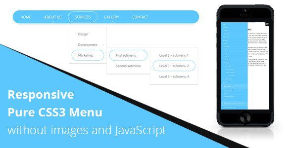 Responsive CSS3 Menu without JS Android Game Mobile App template