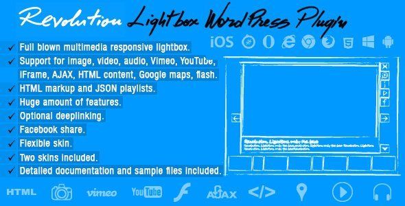 Revolution Lightbox Wordpress Plugin Android  Mobile App template