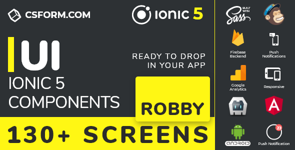 Robby | Ionic 5 / Angular 10 UI Theme / Template App | Multipurpose Starter App Ionic Ecommerce Mobile App template
