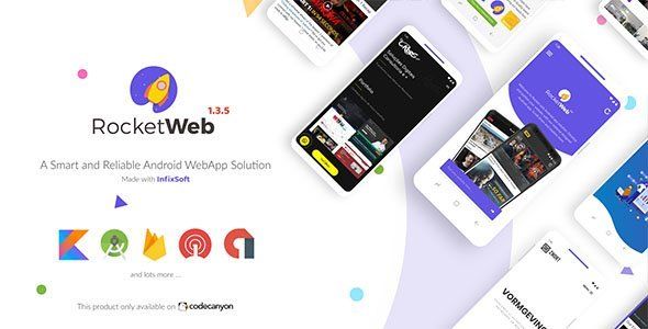 RocketWeb | Configurable Android WebView App Template Android Developer Tools Mobile App template