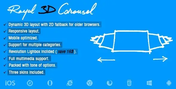 Royal 3D Carousel Android  Mobile App template