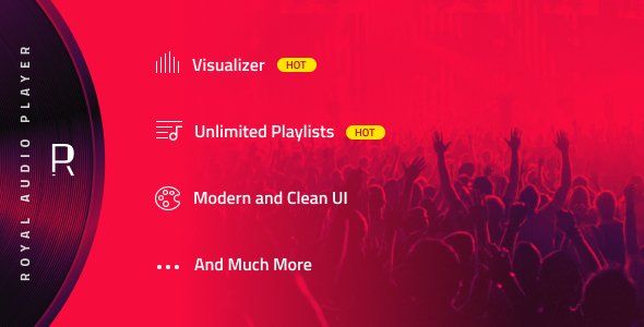 Royal Audio Player Android Music &amp; Video streaming Mobile App template