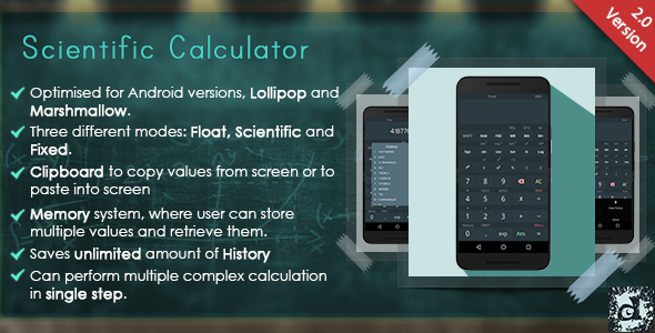 Scientific Calculator Android  Mobile App template