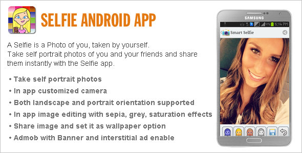 Selfie App Android  Mobile App template