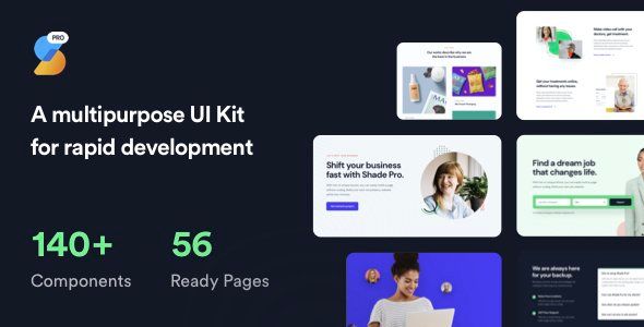 ShadePro - App and Software Template  Ecommerce Design Uikit
