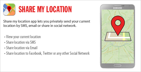 Share My Location Android  Mobile App template
