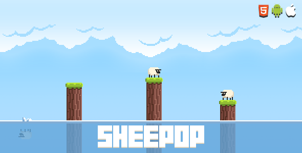 Sheepop - HTML5 Game (Construct 2 & Construct 3) Android Game Mobile App template