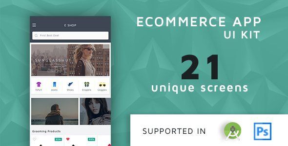 Shoppy Ecommerce UI KIT with android xml Source Code Android Ecommerce Mobile App template