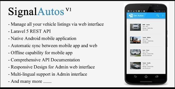 Signal Autos - Car Dealership App Android  Mobile App template