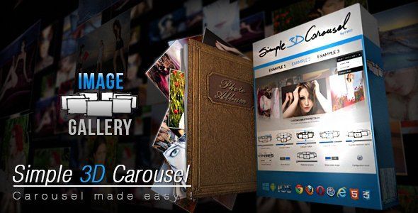 Simple 3D Carousel Android  Mobile App template