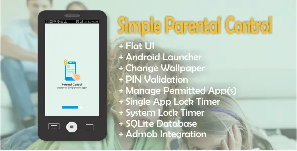 Simple Parental Control Android Travel Booking &amp; Rent Mobile App template