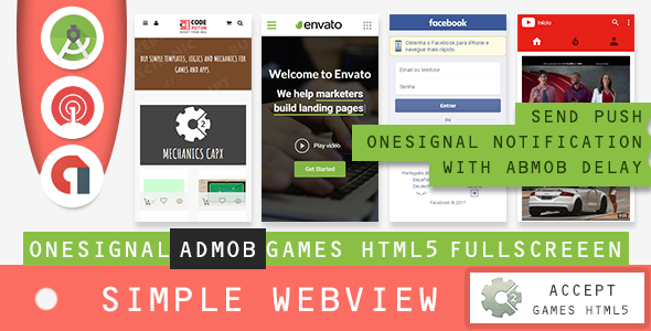 Simple Webview - Android Studio 3.2 Android  Mobile App template