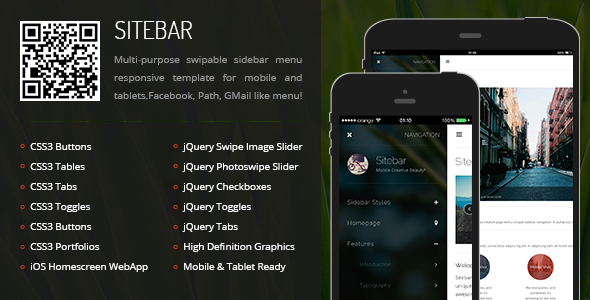 Sitebar | Sidebar Menu for Mobiles & Tablets - 8