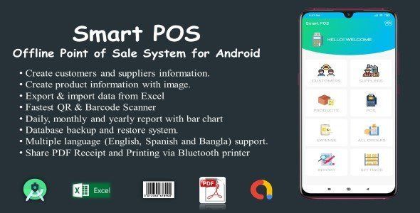Smart POS-Offline Point of Sale System for Android Android  Mobile App template
