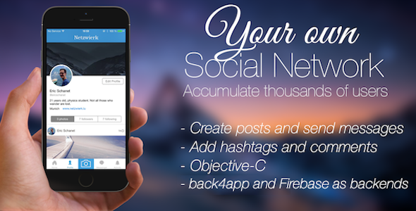 Social Network - Your complete social network app (iOS) Android Chat &amp; Messaging Mobile App template