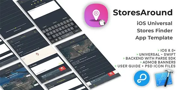StoresAround | iOS Universal Store Finder App Template (Swift) Android Ecommerce Mobile App template