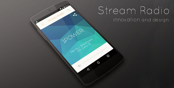 Stream Radio - Single Station Android Music &amp; Video streaming Mobile App template