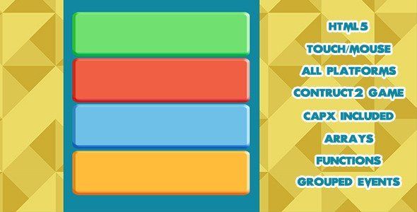 Tap the Right Color HTML5 Game Android Game Mobile App template