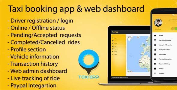 Taxi booking iOS app & web dashboard, complete solution Android Travel Booking &amp; Rent Mobile App template