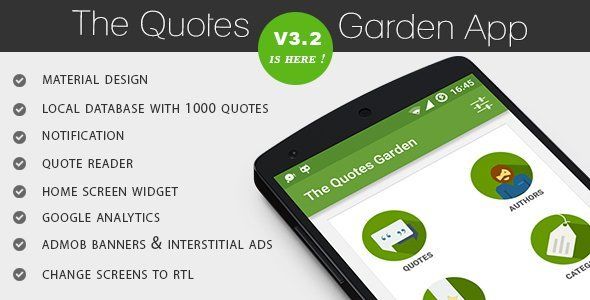 The Quotes Garden v3.2 Android  Mobile App template