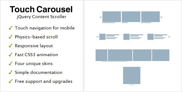 TouchCarousel - jQuery Content Scroller and Slider Android  Mobile App template