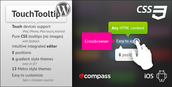 TouchTooltip — WordPress plugin Android Developer Tools Mobile App template