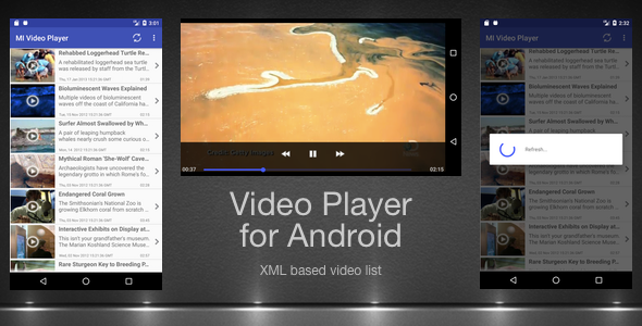 Video Player for Android Android  Mobile App template