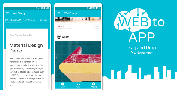 Web To App - Android Web View Android  Mobile App template