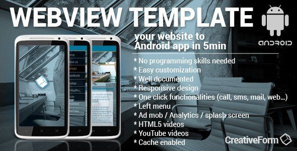 WebView Android Template App Android  Mobile App template