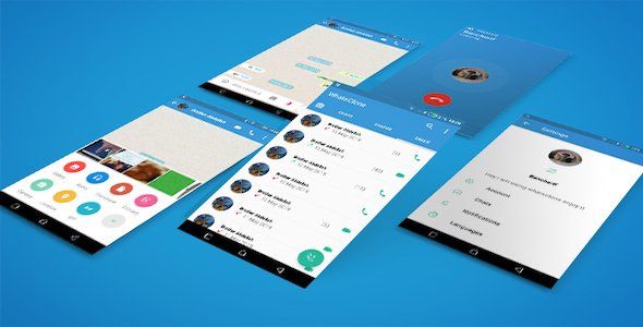 WhatsClone Messenger Android Chat &amp; Messaging Mobile App template