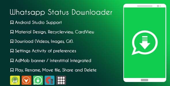 Whatsapp Status Downloader Android Chat &amp; Messaging Mobile App template