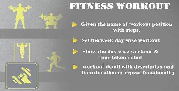 Workout Fitness Android Application Full Source code With ADMOB Android Sport &amp; Fitness Mobile App template